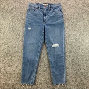 Madewell Women The Perfect Vintage High Rise Stretch Frayed Hem Jeans  Size:  30